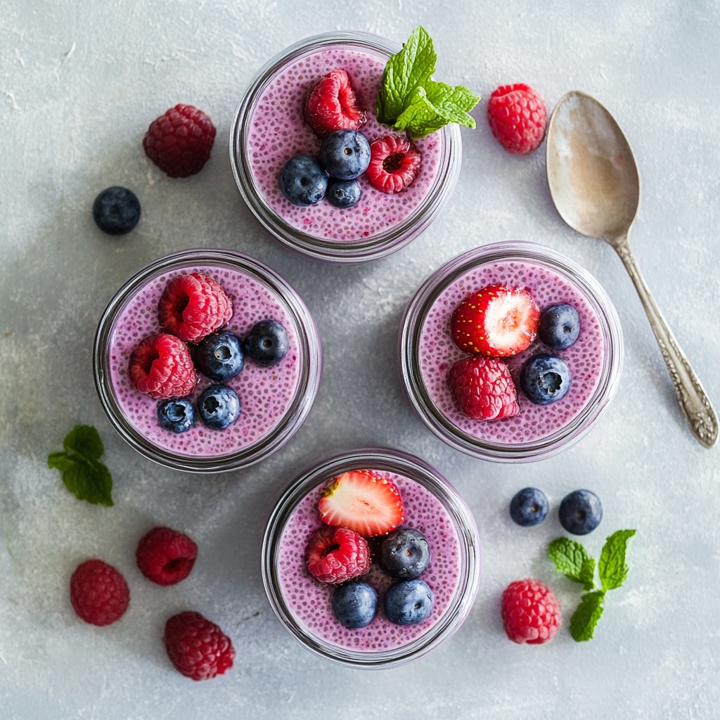 Creamy Berry-Studded Overnight Chia Pudding Cups Recipe | Publix