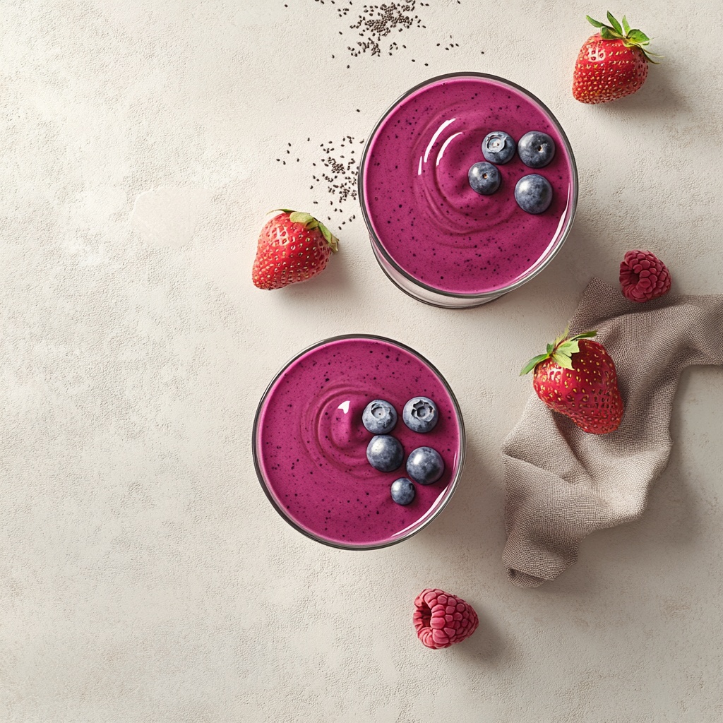 Vibrant Triple-Berry Banana Almond Milk Smoothie Recipe | Publix