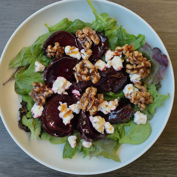 Roasted Beet + Goat Cheese Salad + Candied Walnuts Instacart