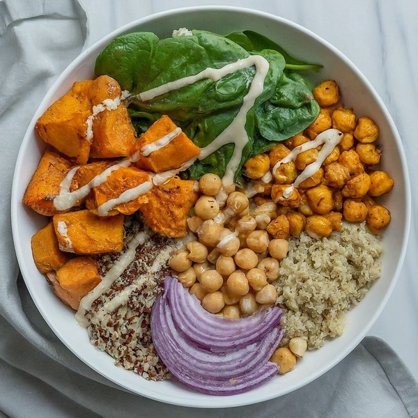Sweet Potato Chickpea Bowl with Tahini Dressing - Instacart
