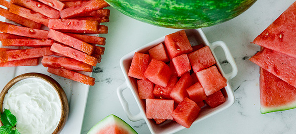Watermelon Fries with Coconut Lime Dip