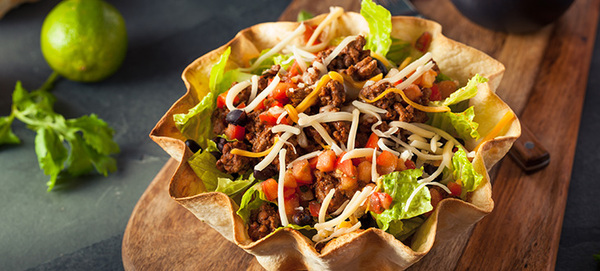 Taco Salad with Creamy Avocado Dressing
