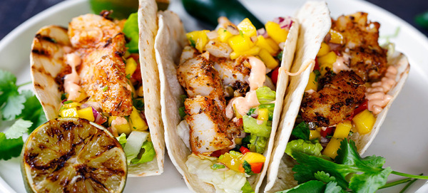 Grilled Tilapia Tacos with Fresh Mango Salsa