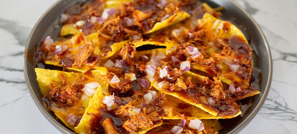BBQ Chicken Sheet Pan Nachos