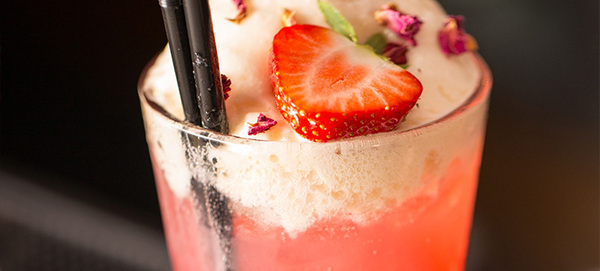 Strawberries and Cream Dirty Soda