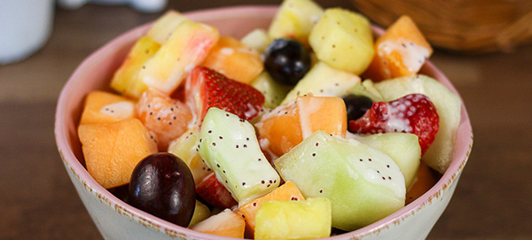 Lemon Poppyseed Fruit Salad