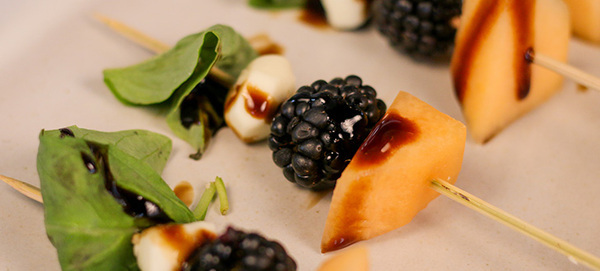 Cantaloupe Caprese Skewers