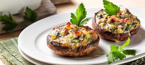 Turkey Ricotta Stuffed Portabella Mushrooms