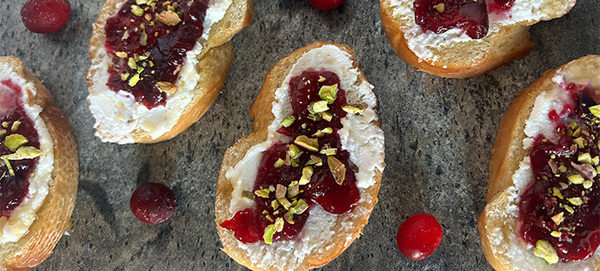 Cranberry Pistachio Crostini’s