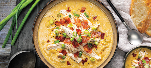 Beer Cheese Soup with Rotisserie Chicken