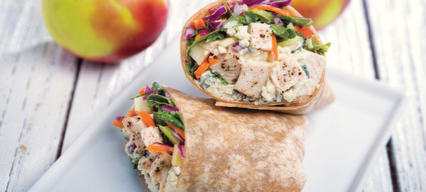 Chicken & Apple-Kale Slaw Wrap