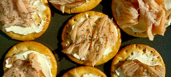 Smoked Salmon Cream Cheese Crackers