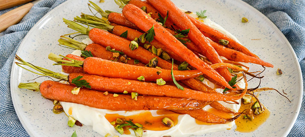 Roasted Carrots with Whipped Ricotta and Hot Honey