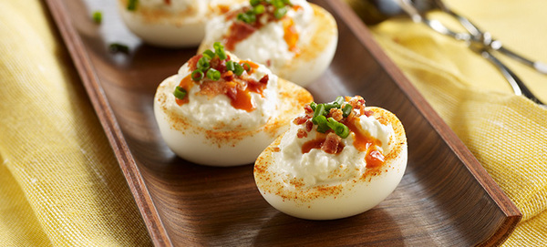 Buffalo Blue Cheese Deviled Eggs