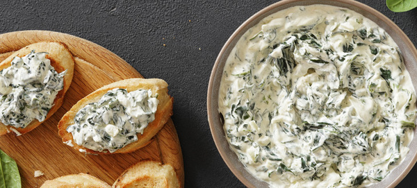 5 Minute Boursin Spinach Artichoke Dip