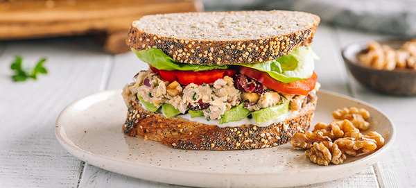 Chickpea Walnut Salad Sandwiche